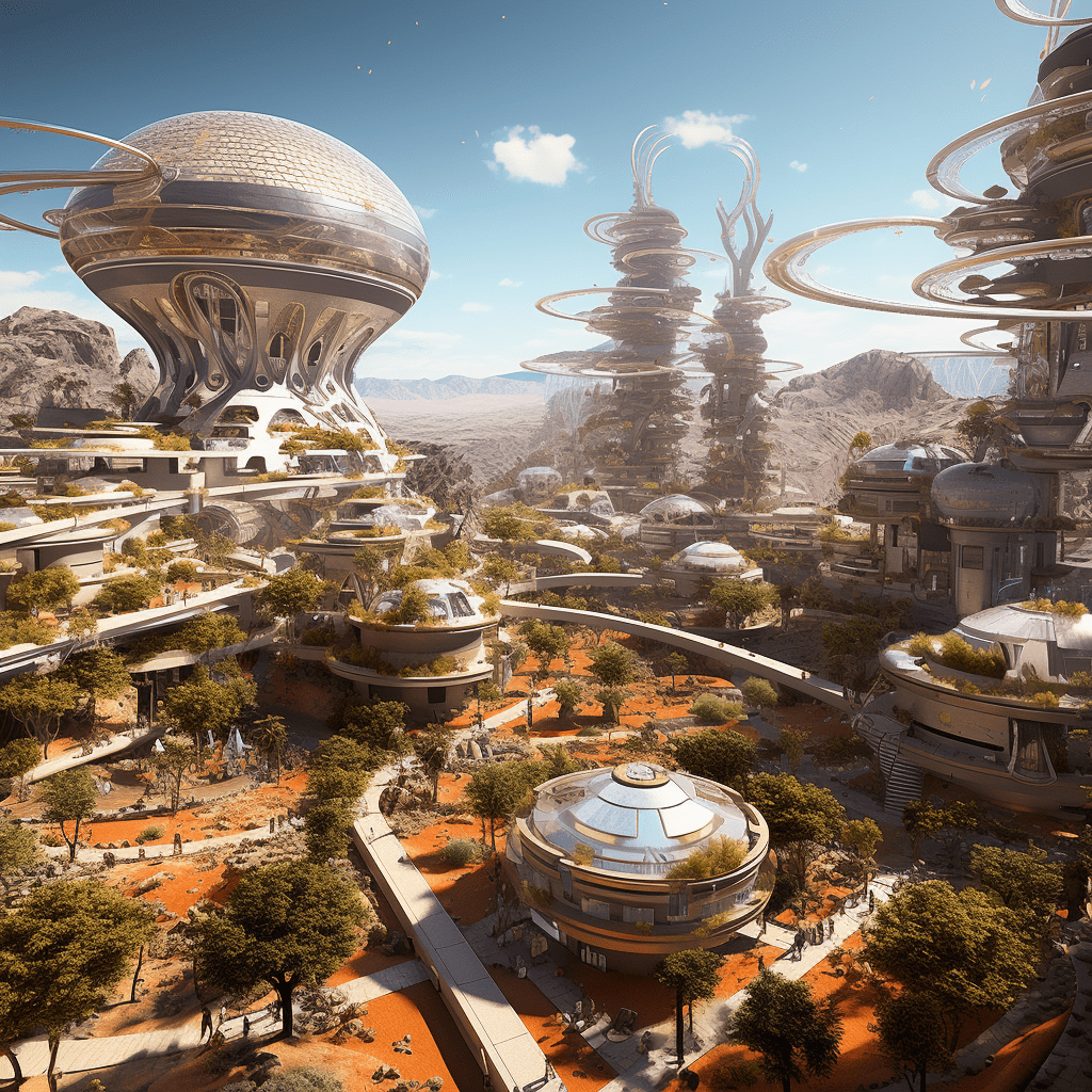 ciudad futurista en el desierto de arizona