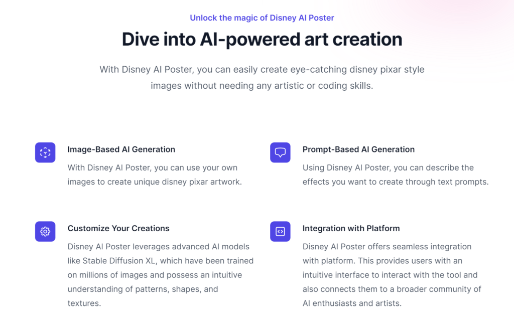 Disney AI poster un generador de imágenes de IA inspirado en Disney 3 Intelliverso Disney AI Poster generator power art creator