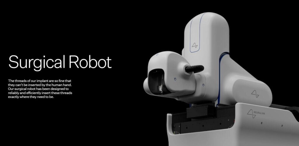 robot para implantar chip neuralink