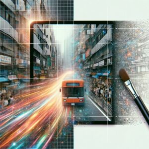 magen ilustrativa del proceso de edición de una imagen digital, mostrando cómo se está borrando el fondo de la foto