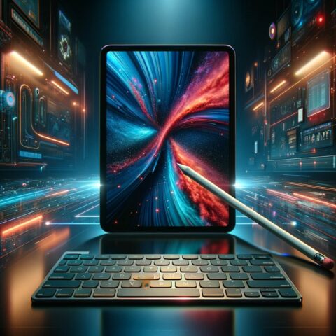 imagen llamativa y futurista del nuevo iPad Pro de Apple