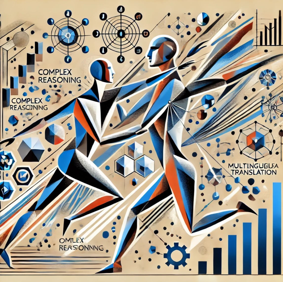 Ilustración figurativa de Llama 3.1 de Meta destacando capacidades avanzadas de IA