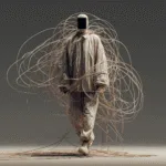 Soledad digital: el nuevo virus invisible de la era hiperconectada 7 Soledad digital representada por una figura humana atrapada en cables y pantallas, simbolizando la hiperconexión tecnológica y el aislamiento emocional en la era moderna
