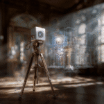Matterport Pro2 3D Camera: gemelos digitales para arquitectura, VR y metaverso 2 Matterport Pro2 3D Camera escaneando un interior arquitectónico con proyección digital del espacio en 3D
