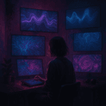 Artista creando con Google Disco en estudio