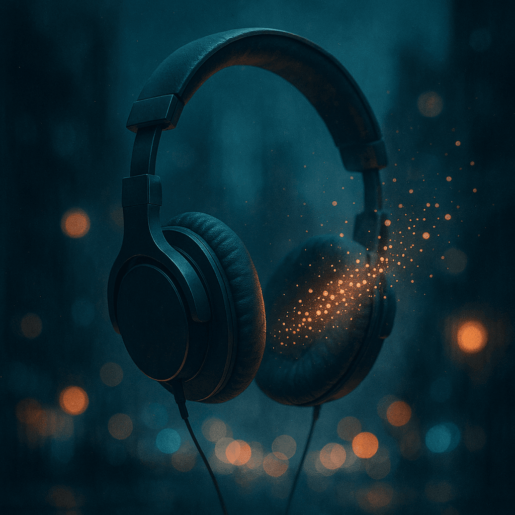 auriculares mostrando traduccion en tiempo real en auriculares