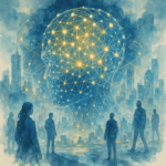 Representación artística de GPT 5.2 como red luminosa integrada