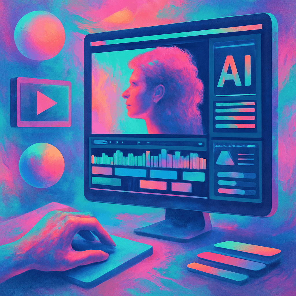 InVideo AI: crear videos profesionales con IA 1 Interfaz creativa InVideo AI generando video con plantillas