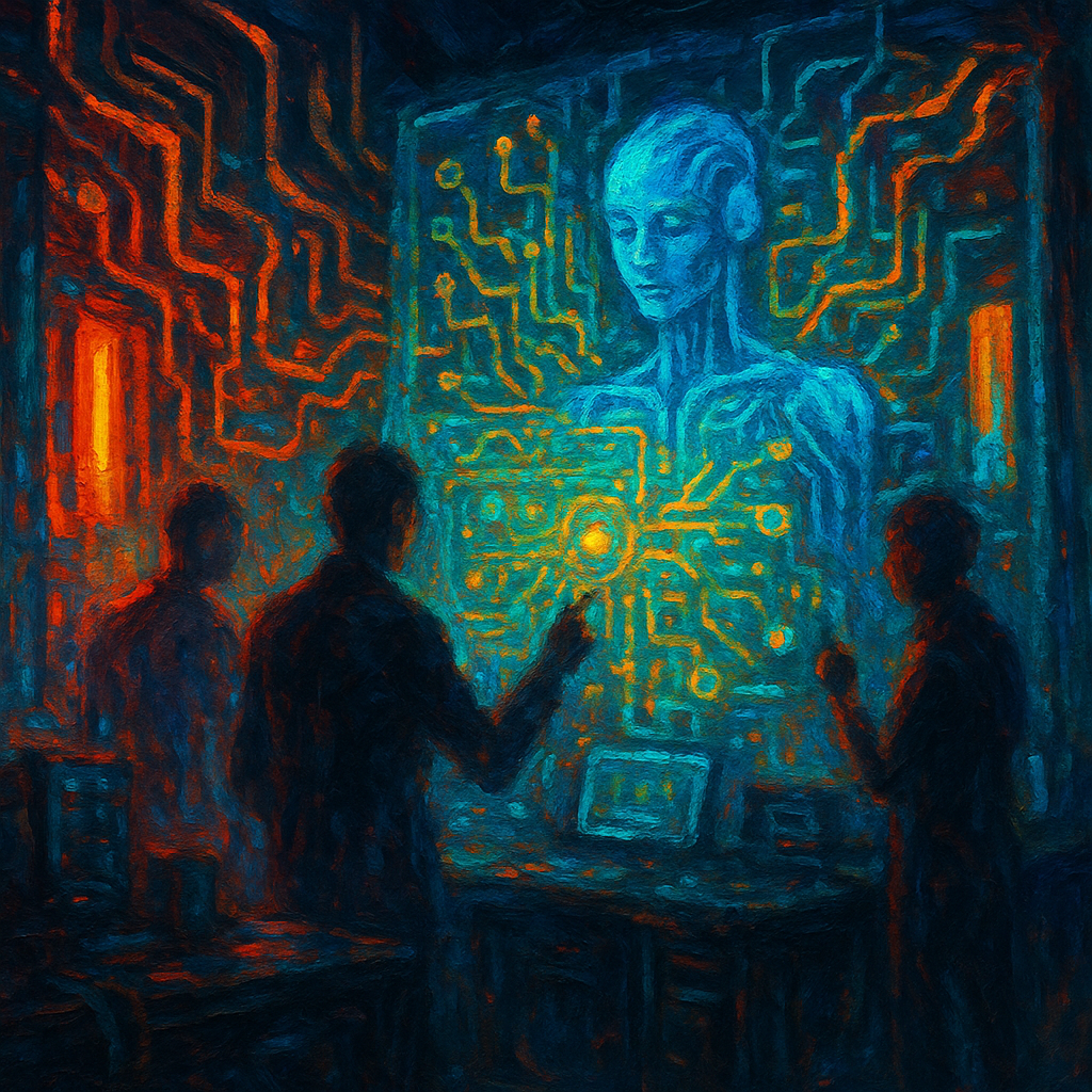 La nueva estrategia de OpenAI frente a Google Gemini 3: un movimiento decisivo 1 Nueva estrategia de OpenAI ilustrada en laboratorio futurista