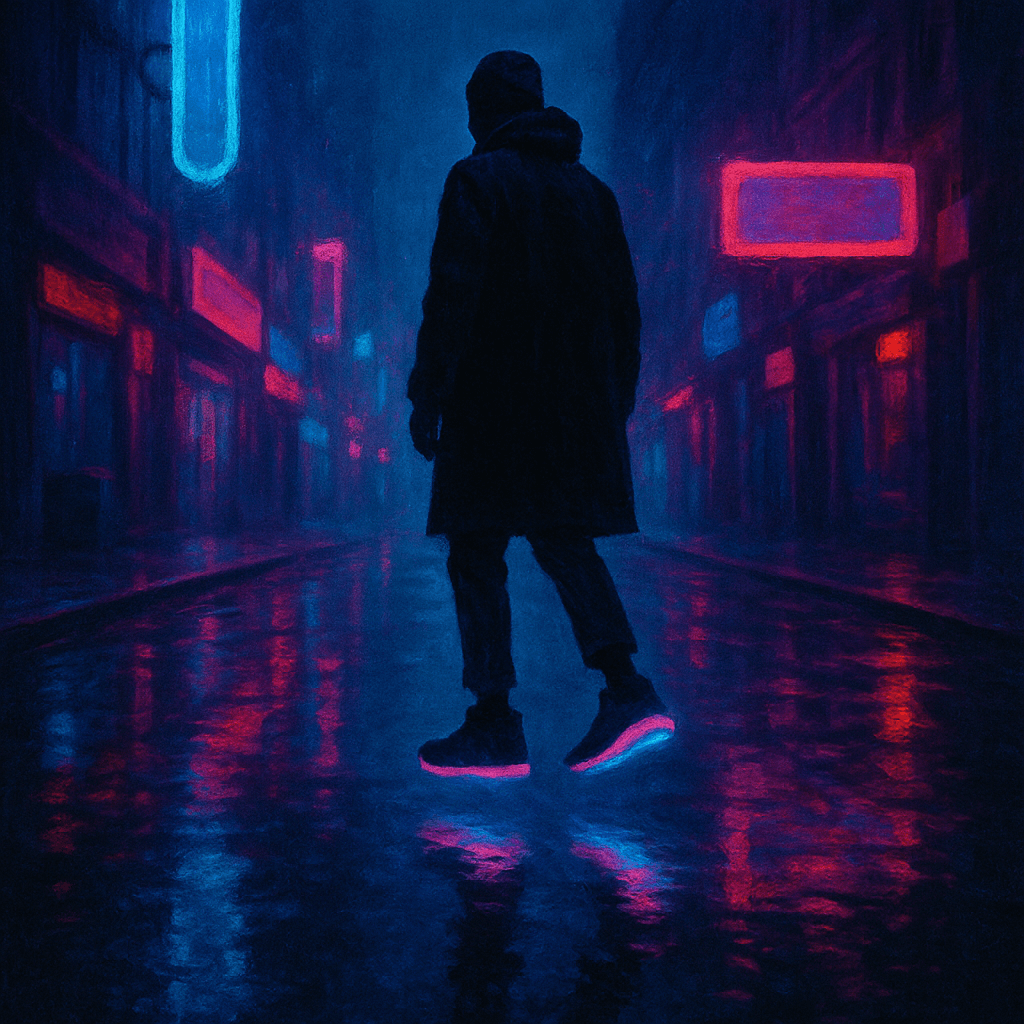 Zapatos Tesla glide: la levitación personal que redefine la movilidad urbana 1 Zapatos Tesla glide levitando sobre ciudad futurista