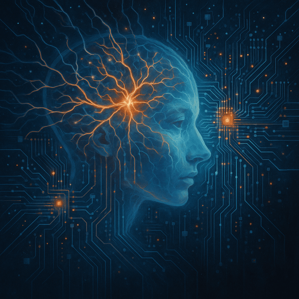 Representación abstracta de conciencia expandida en red neural humana y digital