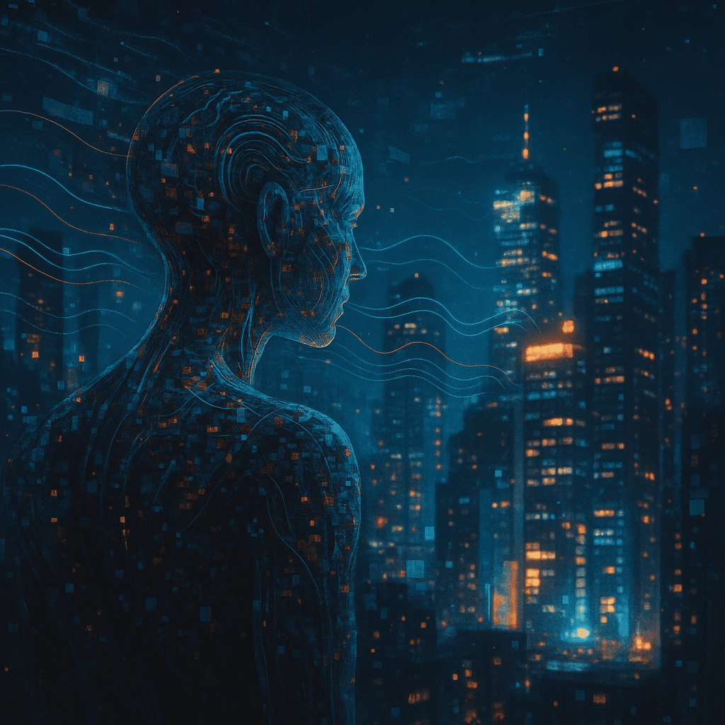 Modelos multimodales: cómo la IA que ve, oye y escribe está cambiando todo 1 Modelos multimodales interpretando texto imagen y audio en una escena urbana